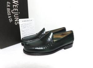 定価3.3万 新品 G.H. BASS LARSON MOC PENNY DARK GREEN 10 ジーエイチ バス ラーソン ペニー ローファー グリーン