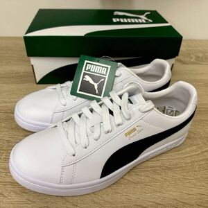 25.5cm 新品 PUMA Court Star SL プーマ コート スター スニーカー シューズ 白 黒 ホワイト ブラック シンプル オールシーズン 384676-01