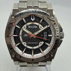 L033-CH4-955◎ BULOVA ブローバ 300M PRECISIONIST プレシジョニスト 96B133 デイト 黒文字盤 C860947 TITANIUM 13458554 B2