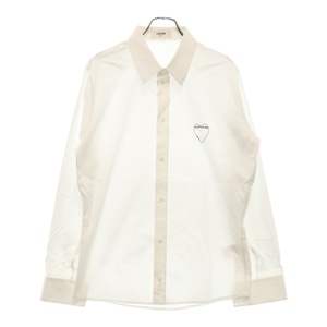 セリーヌ Artist Embroidered Shirt In Cotton Poplin アーティスト エンブロイダード コットン ポプリン 長袖シャツ ホワイト 2C736091F