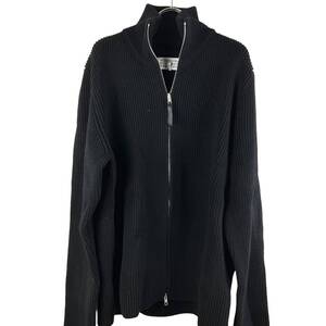 Maison Margiela (メゾン マルジェラ) Standcollar Cotton Knit Longsleeve Jacket (black) 2