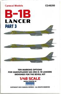 新製品　1/48 Caracal Models カラカルモデルスデカール CD48200 B-1B Lancer - Part 3