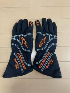 アルパインスターズ Tech1Z Lサイズ 四輪 レーシンググローブ FIA公認(期限切れ) alpinestars Tech 1 Z オレンジ ブラック