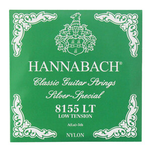 ハナバッハ クラシックギター弦 バラ弦 5弦 6本セット HANNABACH E8155 LT-Green A 緑 グリーン ギター弦 クラギ弦