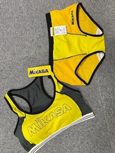 MIKASA ミカサ スポーツブラ ショーツ セット　M size yellow/yellow