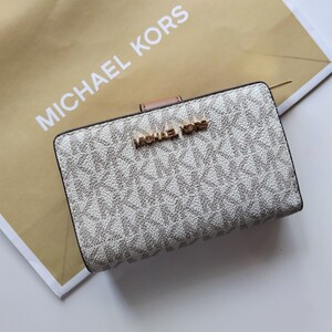 【新品】MICHAEL KORS　マイケルコース　折財布　ホワイト