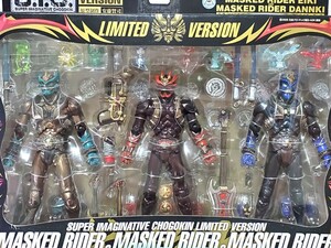 即決 バンダイ SIC 限定品 リミテッドバージョン 仮面ライダー響鬼 裁鬼＆鋭鬼＆弾鬼 3体フィギュア サバキ エイキ ダンキ 未開封新品