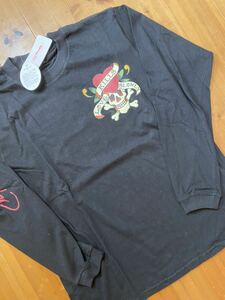 ★ ED HARDY エドハーディ　プリントロンT 長袖　ラブキル　黒　L 新品　2001