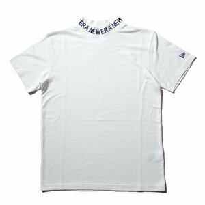 新品 ニューエラゴルフ モックネックシャツ ミッドネック Tシャツ 半袖ゴルフシャツ 吸汗速乾 ホワイト 白 S メンズ NEWERA GOLF