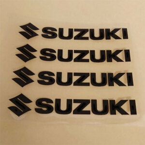 SUZUKI 　スズキ　ステッカー　 ４個組(黒文字）シンプルタイプ　1枚