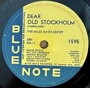 MILES DAVIS SEXTET BLUE NOTE Dear Old Stockholm/ Would’n You