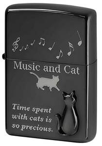 Zippo ジッポライター CAT Series キャットシリーズ Music and Cats 音楽と猫 2BKSM-MUSICCAT メール便可