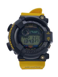 CASIO◆ソーラー腕時計_G-SHOCK/デジタル/ラバー/BLK/YLW