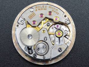 1円～! ジャンク品 ROLEX ロレックス 純正ムーブメント 手巻き Cal.1600 チェリーニ用純正文字盤付き ヴィンテージ パーツ メンズ腕時計 37