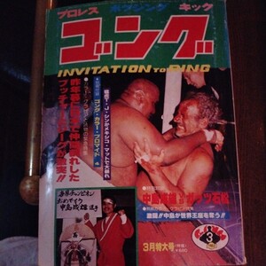 送料込み　ゴング　1980年 3月号 プロレス　ボクシング　キックボクシング　ブッチャーvsシーク　ボクシング中島世界奪取　シンvsカネック