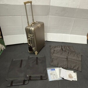 P213-O47-567 RIMOWA リモワ トパーズ チタニウム キャビン トローリー 35L 2輪 9445201200034 スーツケース キャリーバッグ 説明書付き ②