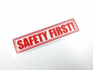 バイク 車用 SAFETY FIRST 安全 防水ステッカー シール 15cm