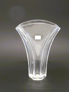 ha1767-2 578 Baccarat バカラ Crystal Glass クリスタル ガラス 花瓶 扇形
