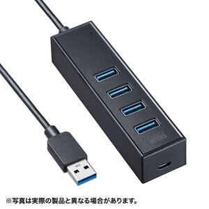 まとめ得 サンワサプライ 磁石付USB3.2Gen1 4ポートハブ USB-3H405BKN x [2個] /l