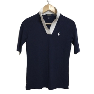 ポロゴルフラルフローレン POLO GOLF RalphLauren 半袖ポロシャツ サイズS - ダークネイビー×白 レディース トップス