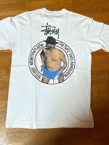 ヴィンテージ stussy ステューシー Tシャツ 紺タグ バックプリント フォト 90s