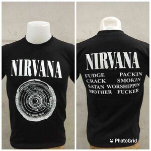 90年代バンド　ニルヴァーナ　Nirvana L バンドTシャツ　ロックTシャツ ...