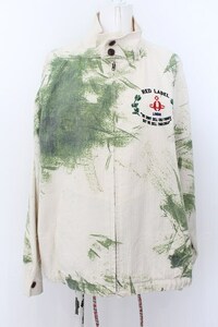 【USED】Vivienne Westwood / GRASS STAIN ブルゾン 00 アイボリーｘグリーン 【中古】 O-24-05-05-005-jc-YM-ZH