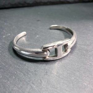 Vintage Silver Big Anker Bangle 925 Sterling シルバーバングル スターリングシルバー シェーヌダンクル アンカー