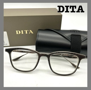 【極美品】DITA ディータ FLOREN めがね 眼鏡 度なし シルバー メンズ 中古 Y137