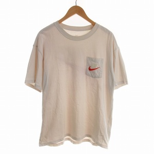 ナイキ NIKE トレンドマックス90 Tシャツ 胸ポケット ロゴ 半袖 XL ベージュ ■SM3 /EE メンズ