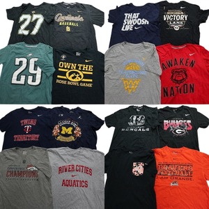 古着卸 まとめ売り ナイキ 半袖Tシャツ 16枚セット (メンズ L ) カラー系 ロゴプリント プロチーム NFL ジョーダン MT3290 1円スタート