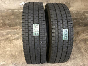 【中古タイヤ A1122】2019年製 5分山 ダンロップ 245/80R17.5 133/131J SP001 　2本セット