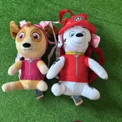 【美品】パウパトロール＊マーシャルとスカイぬいぐるみリュック