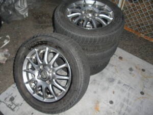 Claire アルミホイール 13×4.00B ET42 100-4穴 MICHELIN X-ICE 155/65R13 スタットレスタイヤ 4本セット　中古現状品