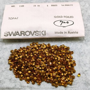 ☆ほぼ未使用 SWAROVSKI スワロフスキー ヴィンテージ ルース 1100 20SS 5gross Topaz トパーズ 裸石 グルーデコ R-136