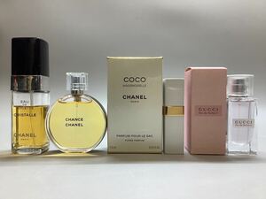 香水 まとめ4点 CHANEL シャネル ココ マドモアゼル パース パルファム クリスタル オードトワレ チャンス グッチ オードパルファムⅡ 