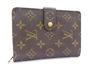 1円 LOUIS VUITTON ルイヴィトン M61207 モノグラム ポルトパピエジップ 二つ折り 財布 ウォレット 小銭入れ 札入れ ブラウン系 FL2764