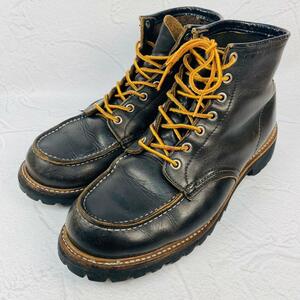 【茶芯】RED WING レッドウイング 羽根タグ アイリッシュセッター 黒 ブラック 8.5 26.5cm 良品 オールアラウンド・グッドイヤーウエルト