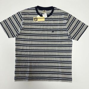 ●送料390円可能商品 ハンテン HANGTEN 新品 メンズ カジュアル ボーダーライン 半袖 Tシャツ Mサイズ [SM403-NE3-M]一 三 壱★QWER★