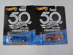 ホットウィール　Hot Wheels　’71 Datsun Bluebird 510 Wagon/’60s Ford Econoline Pickup　ダットサン　ピックアップ　2台セット