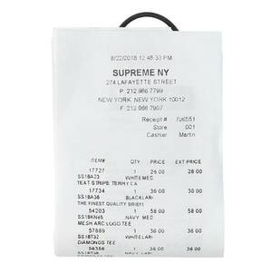 シュプリーム SUPREME エムエムシックス 24SS Receipt Wallet レシートデザインレザー財布 中古 SB01