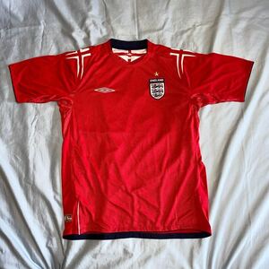 ENGLAND イングランド代表 サッカー ユニフォーム デサント 製 アンブロ フットサル フットボール Tシャツ　Mサイズ