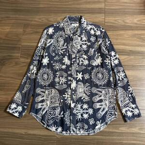 2023 S/S ENGINEERED GARMENTS Combo Western Shirt-Floral Embroidery Denimエンジニアドガーメンツ ウエスタンシャツ デニム インディゴ