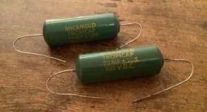 ビンテージ Micamold .22 100v コンデンサ 2個セット (電子部品)(在庫1)