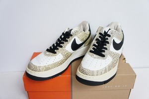 国内正規01年製NIKEナイキ AIR FORCE 1 LOW COCOA SNAKE エアフォース1 CO.JP ファーストモデル 630117-103 ビンテージ 00s 本物白蛇421O▲