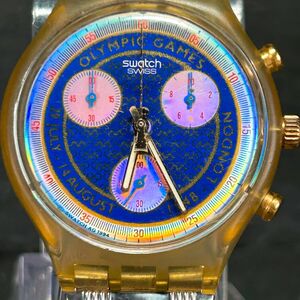 SWATCH スウォッチ CHRONO クロノ ロンドンオリンピック AG1994 腕時計 クオーツ アナログ クロノグラフ 新品電池交換済み 動作確認済み