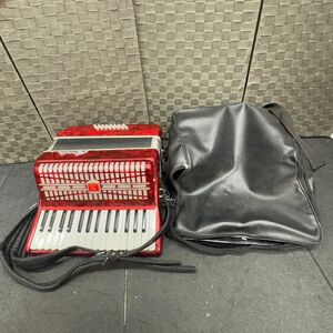 N938-C4-3083 BAI-LE バイレ accordion アコーディオン 赤 レッド 鍵盤楽器 ソフトケース付き 音出しOK ⑨