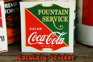 コカコーラ ファウンテンサービス ステッカー ◆ シール Cola コーク JLBA02