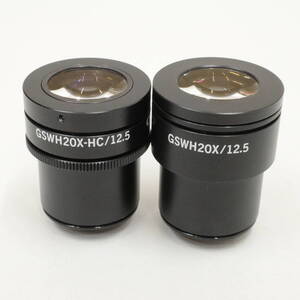 【美品】OLYMPUS オリンパス GSWH20X/12.5 GSWH20X-HC/12.5 顕微鏡 接眼レンズ 2個 セット