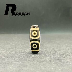 ★逸品 EU製 定価5万円★ROBEAN・チベット天珠★パワーストーン アクセサリー 天然石 金運 お守り プレゼント 約27.9*10.8mm 1004T045